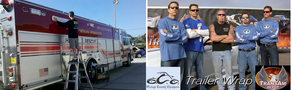 fire truck and trailer wrap