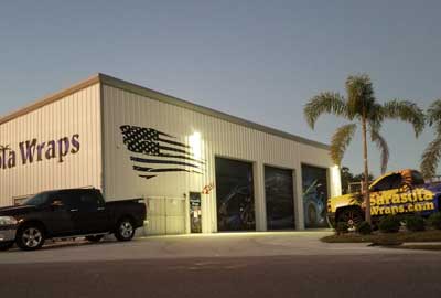 Sarasota Wraps shop at dusk